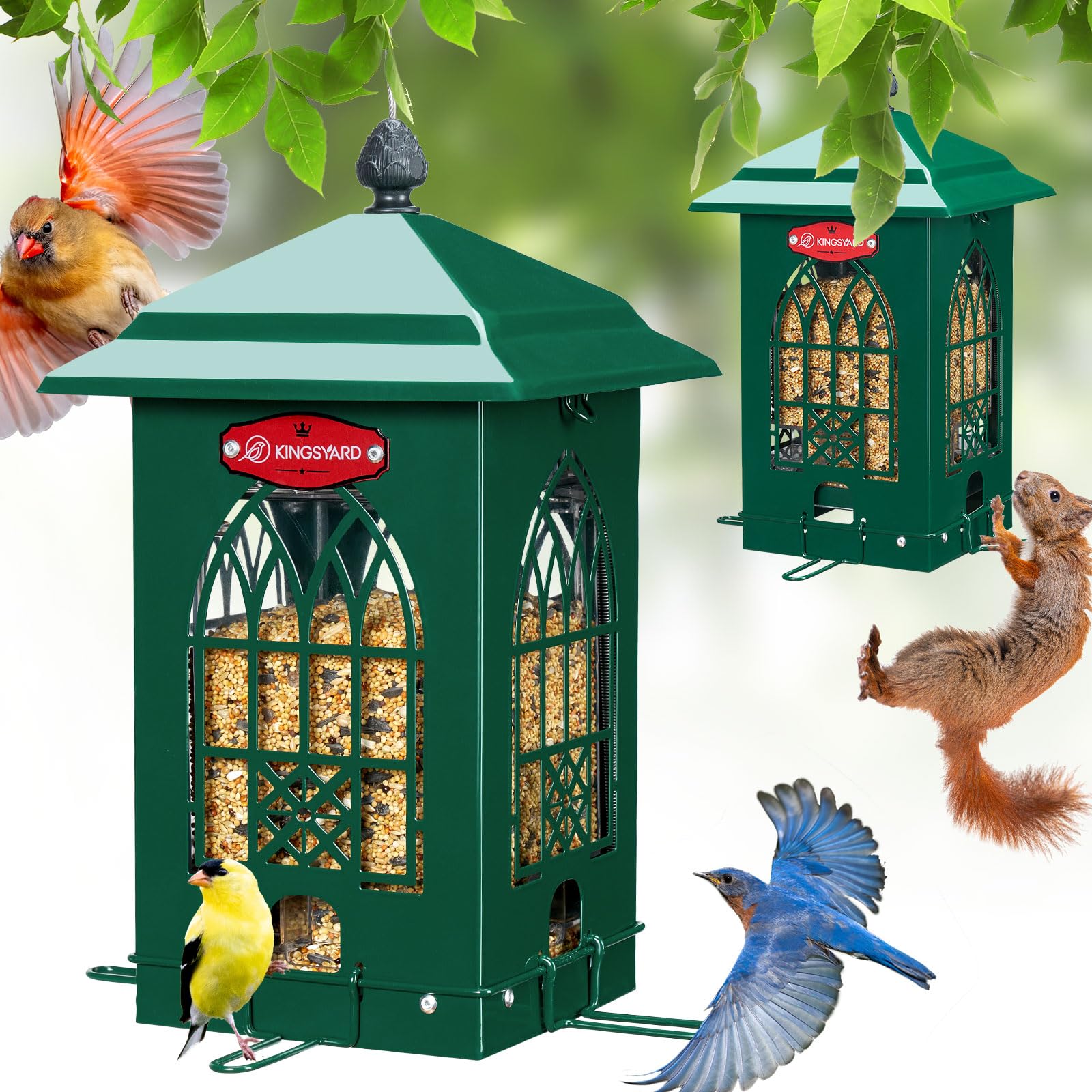 Kingsyard House Squirrel Proof Bird Feeder