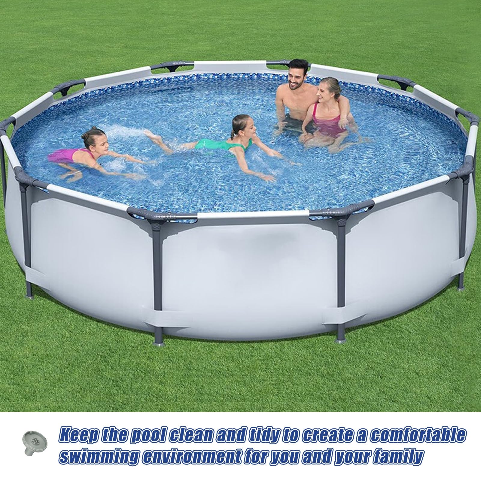 Pool Filter Anschluss Set für Intex Pool Einlass und Auslass, Pool Zubehör Ø 32 mm Schlauchanschluss Pool Ersatzteil mit Innengewinde zum Verschrauben, Wasserzirkulation im Pool zu verbessern (A)