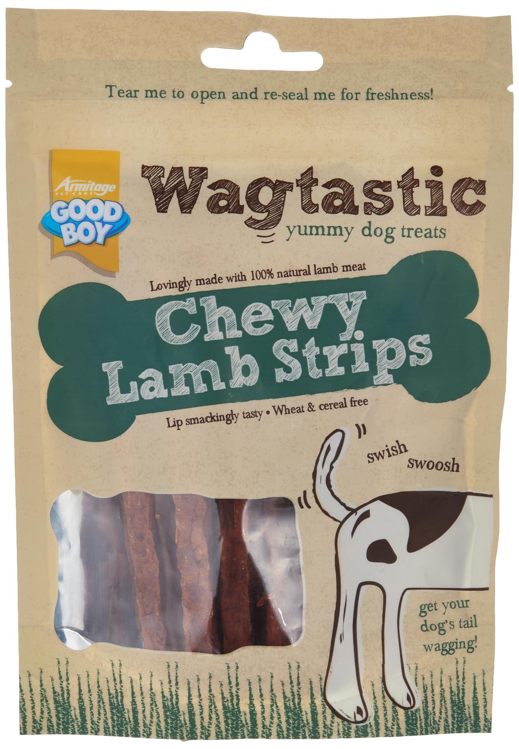 Wagtastic Lamb Strips 80g