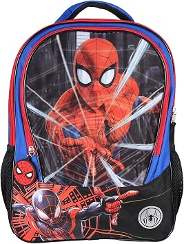 Marvel Spiderman and Miles Morales Light-Up Web Slinger 16 حقيبة سفر على ظهره