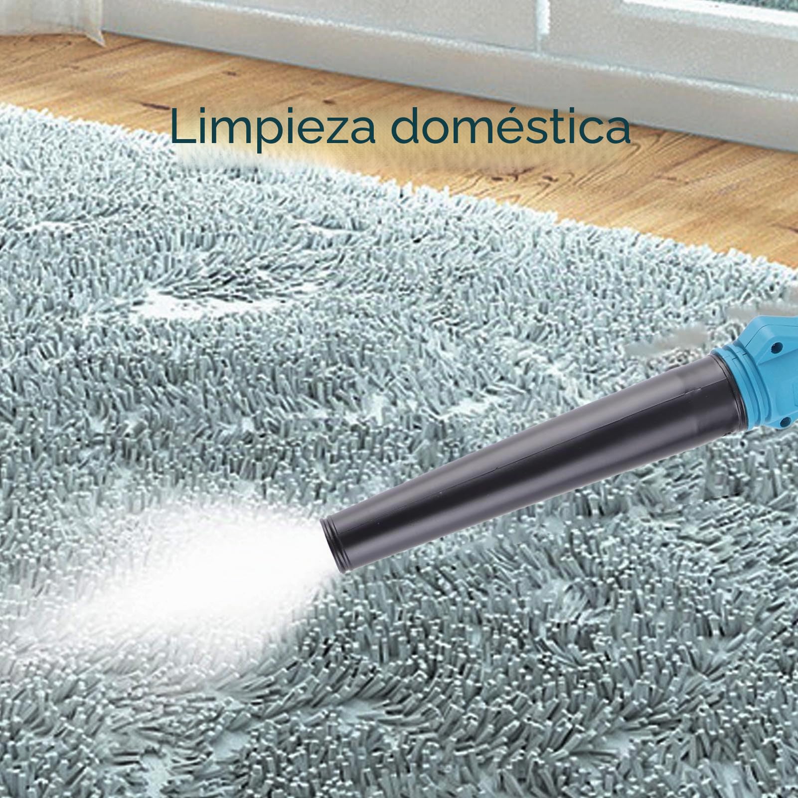 Soplador de Hojas Inalámbrico, Soplador de Hojas Alimentado por Batería de 21V, Mini Aspirador de Hojas Alimentado por Batería de Mano para Soplar Nieve