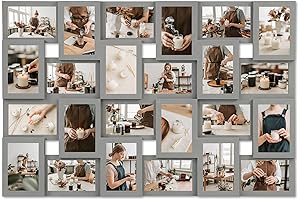 HELLO LAURA Extra Large Collage Picture Frames, 24 Openings for 4" x...