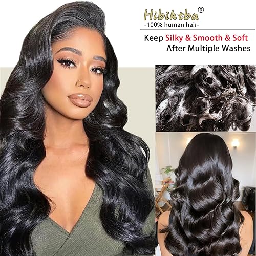 Miniatura 6 de Hibiktba Paquetes de cabello humano ondulado 12A de 26, 28, 30 pulgadas, paquetes de cabello humano 100% sin procesar brasileño virgen sin procesar,