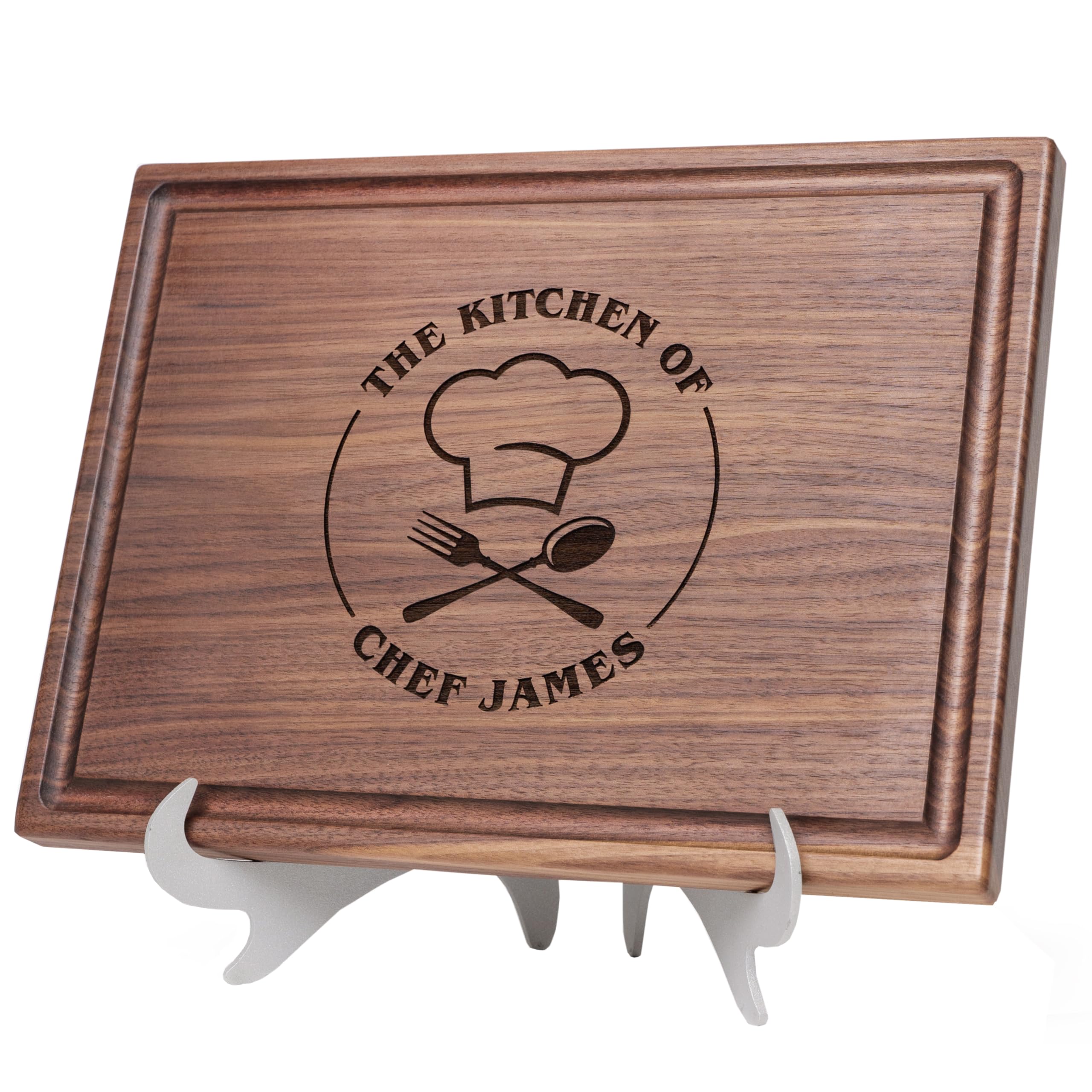 Straga Personalized Cutting Boards | Handmade Wood Engraved Charcuterie | Custom Birthday, Cooking School Graduation Gift for Kitchen or Chef (Chef’s Kitchen Design No.501)