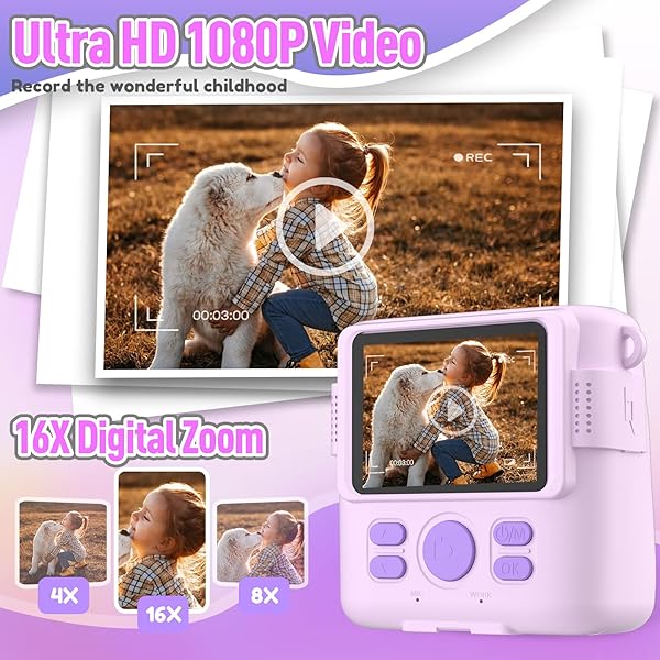ESOXOFFORE Kids Instant Print Camera 4