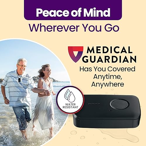 Miniatura 5 de Medical Guardian MGMini - Sistemas de collar de alerta médica para personas mayores, botón de pánico rápido y confiable resistente al agua,