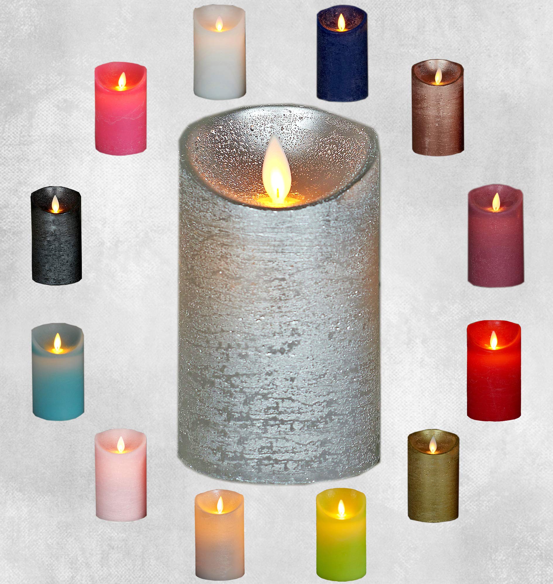 Candela LED in cera GLOW Fiamma tremolante 10cm