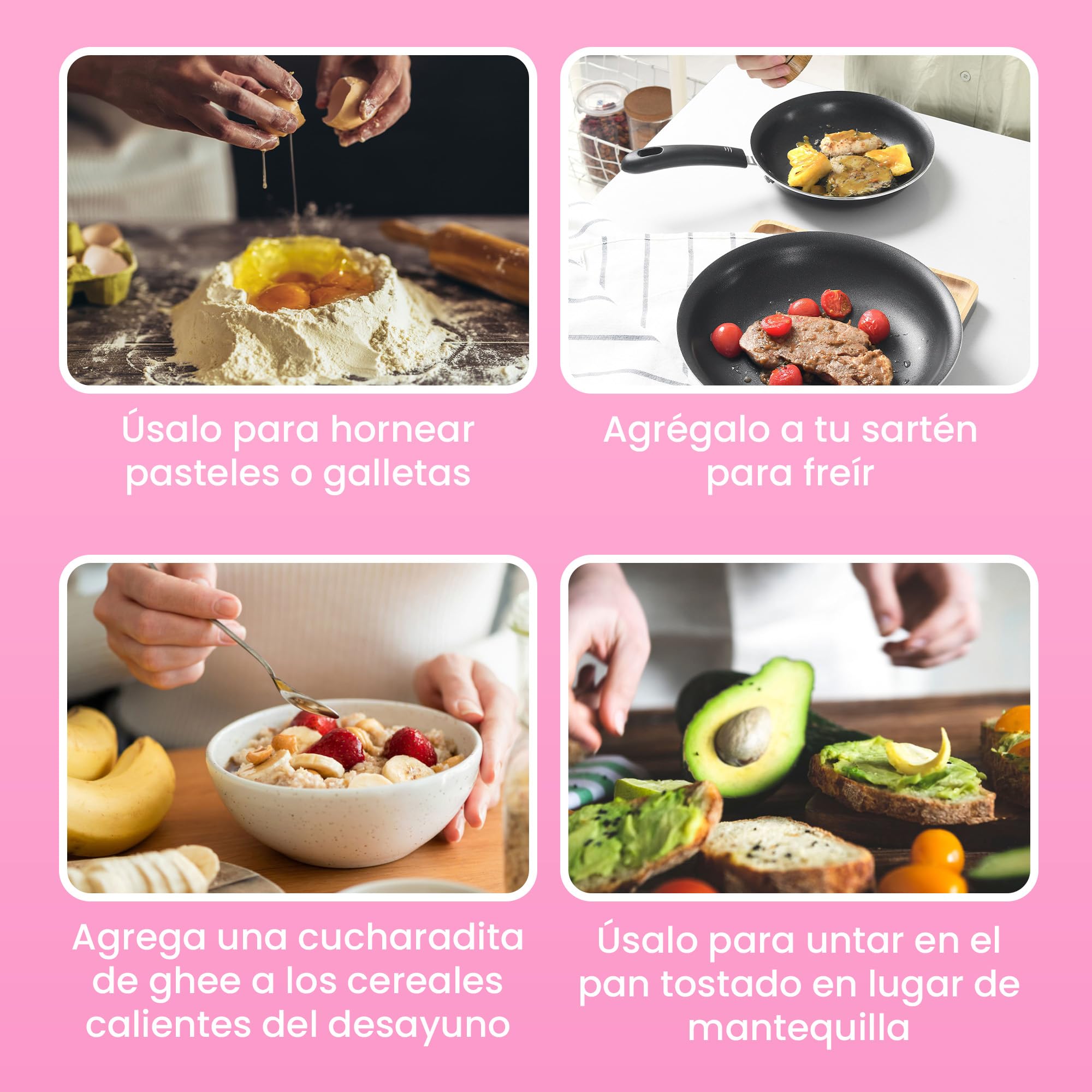Ghee Easy Bio Ghee y Coco Mezcla 500g - 50% Ghee y 50% Aceite de Coco Extra Virgen - 100% Orgánico y Biológico - Sin Lactosa y Sin Gluten