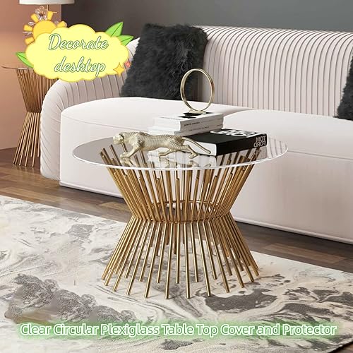 Miniatura 5 de Hojas redondas de plexiglás acrílico de 14 pulgadas de grosor de 14 pulgadas de diámetro, círculos de plexiglás transparentes para mesa, letreros,