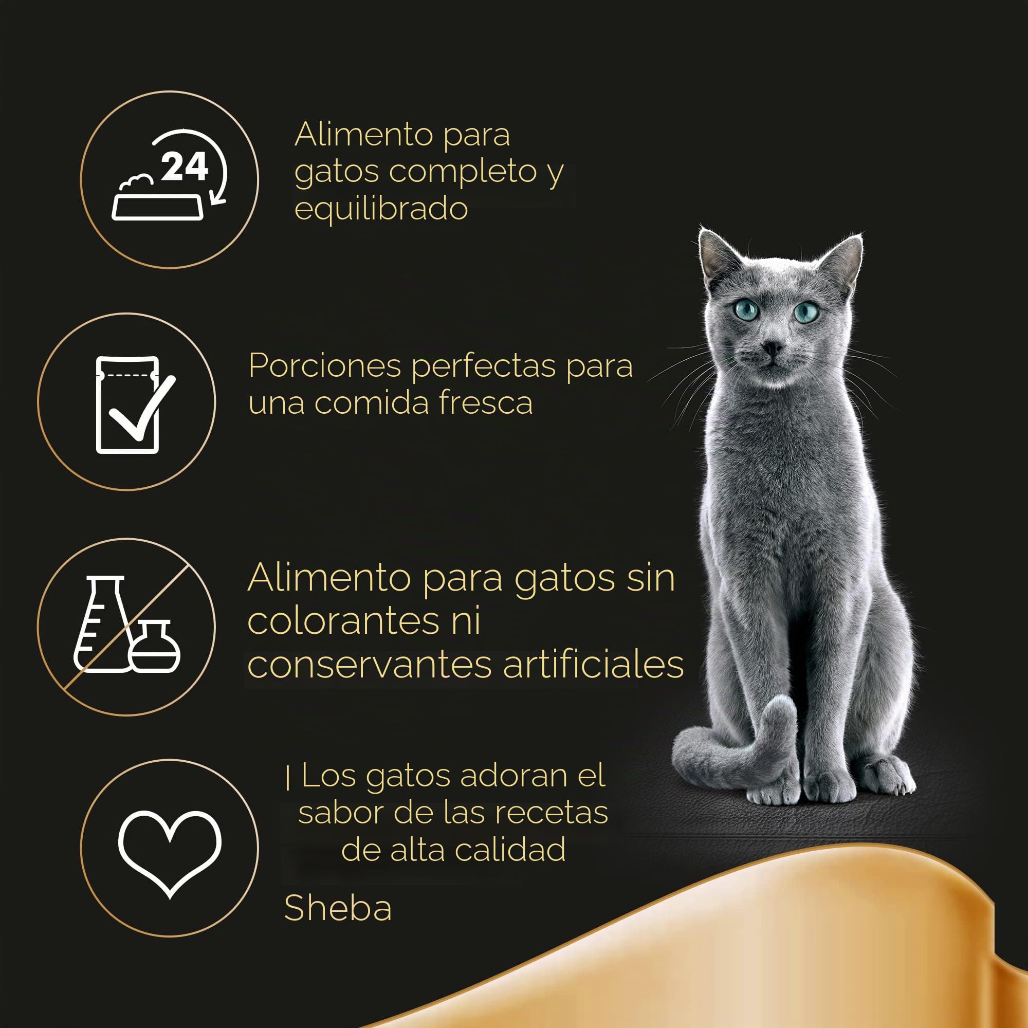 Sheba Selection in Sauce - Comida para Gatos en Paquete Fresco, pienso húmedo para los Momentos de mimo Diario