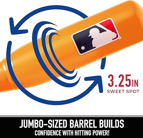 Miniatura 6 de Franklin Sports MLB - Bate de béisbol de plástico para niños, bate de patio trasero con barril grande para niños pequeños, bate de plástico grueso