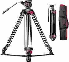 Amazon | miliboo mtt609a プロ用三脚 ビデオ三脚 大型三脚 無