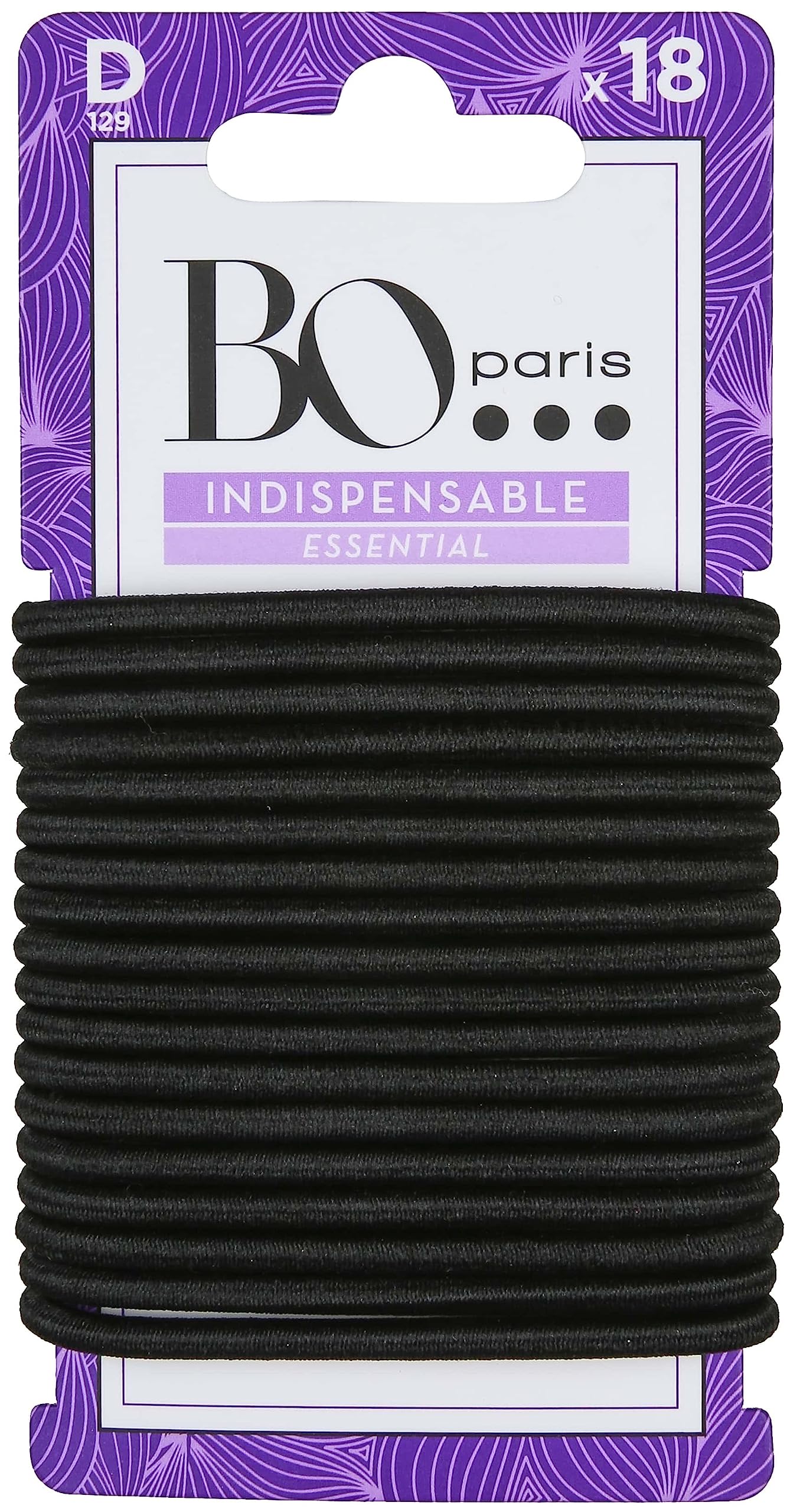 BO PARIS Elastiques cheveux Unisex Polyester 18 unité (Lot de 1) nc HAIR_TIE