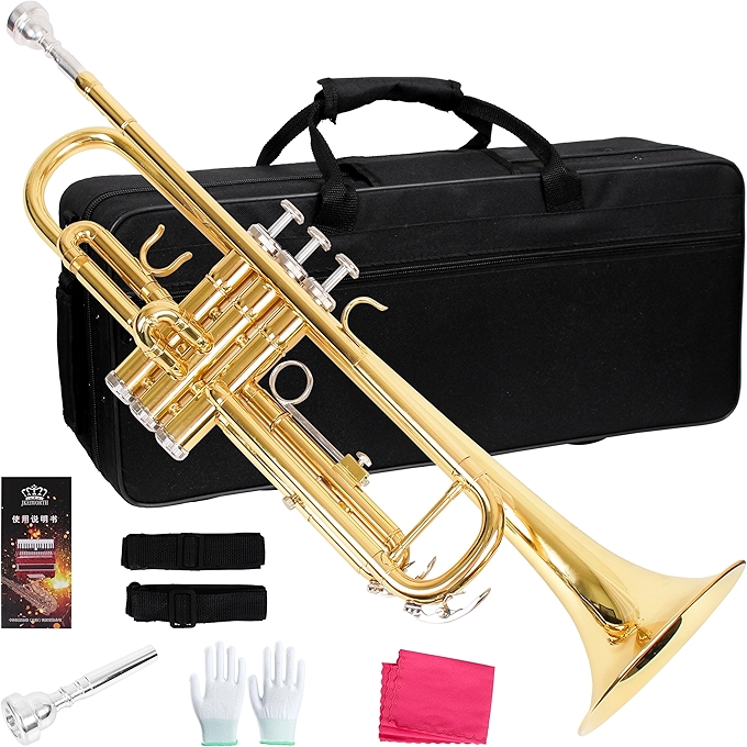 LOMUTY Standard Bb Trumpet with Hard Case and Accessories