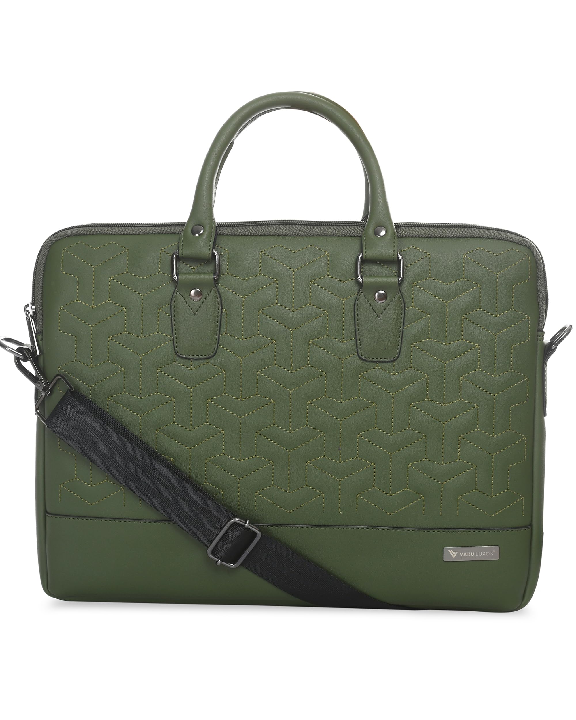 Vaku Luxos® Ramona 15 Inch Laptop Bag Leather Collection Messenger Organizer Shoulder Sling Office Bag for Men & Women With Adjustable Strap for Laptop and MacBook up to 15" (Green) (B0CNLW3MNP) Amazon Price History, Amazon Price Tracker
