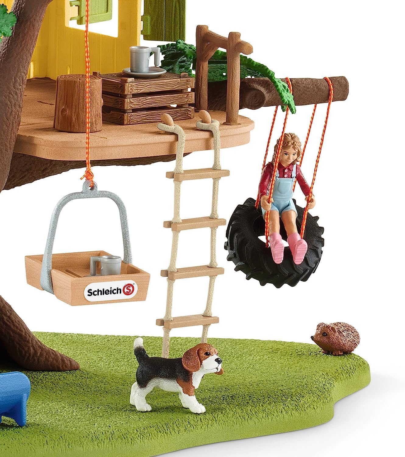 Schleich Farm World | Abenteuer Baumhaus 42408 | 28 Teile | Spielset ab 3 Jahren | Set mit Figuren, vielen Funktionen und zahlreichem Zubehör | schleich Bauernhof Spielfigur