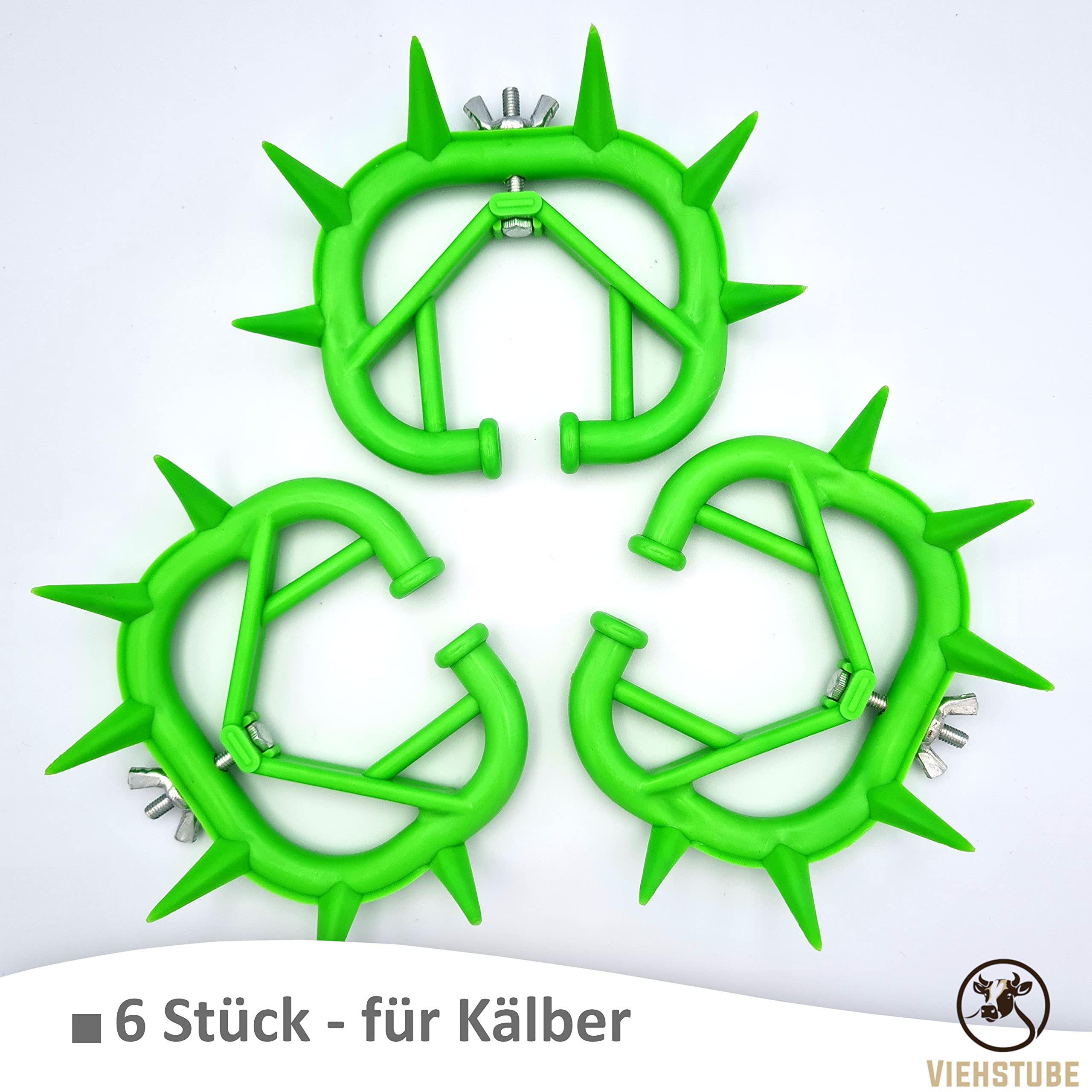 Produktbild von Kuhnasendorn – 10 Stück, ABS-Kunststoff, Gelb, Saugverhinderer Für Die Kälberentwöhnung