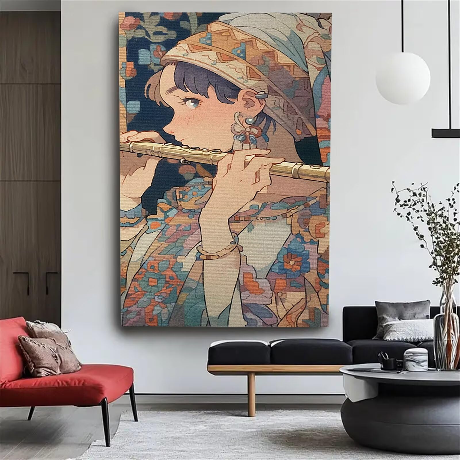 Malen nach Zahlen Erwachsene Großes Format 60x120cm, Nationalität Panorama DIY Malset Komplettset auf Leinwand, Ohne Rahmen Acryl Ölgemälde Malen nach Zahlen Mädchen, Geschenk für Frauen,w-1130k