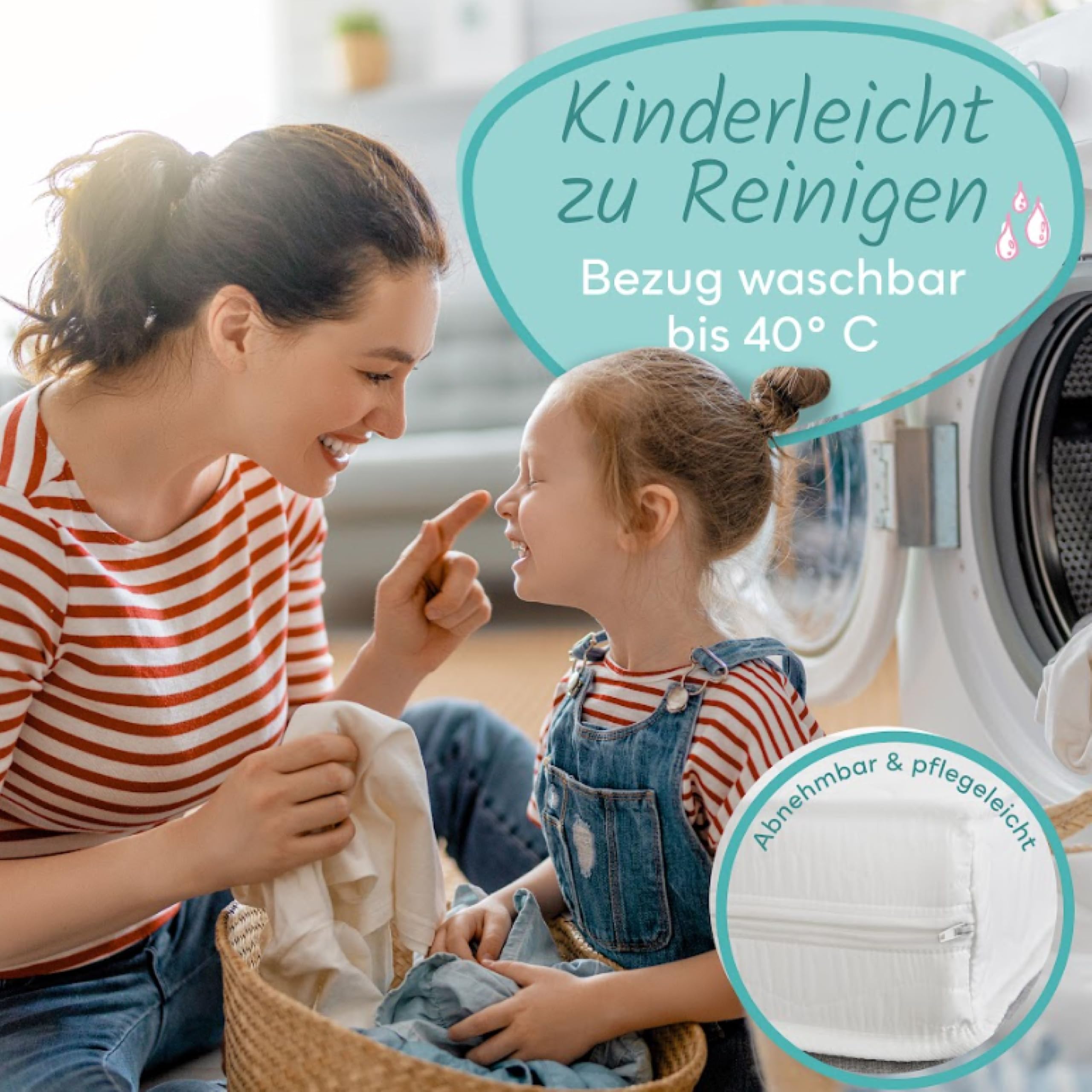 Sun Garden Kindermatratze 90x200 cm H2, Oeko Tex 100 Zertifiziert, Matratze für Kinderbett, Bezug waschbar, Optimale Matratze für Kinder, Bezug mit Klimafaser-Versteppung, P1440 ComfortPur