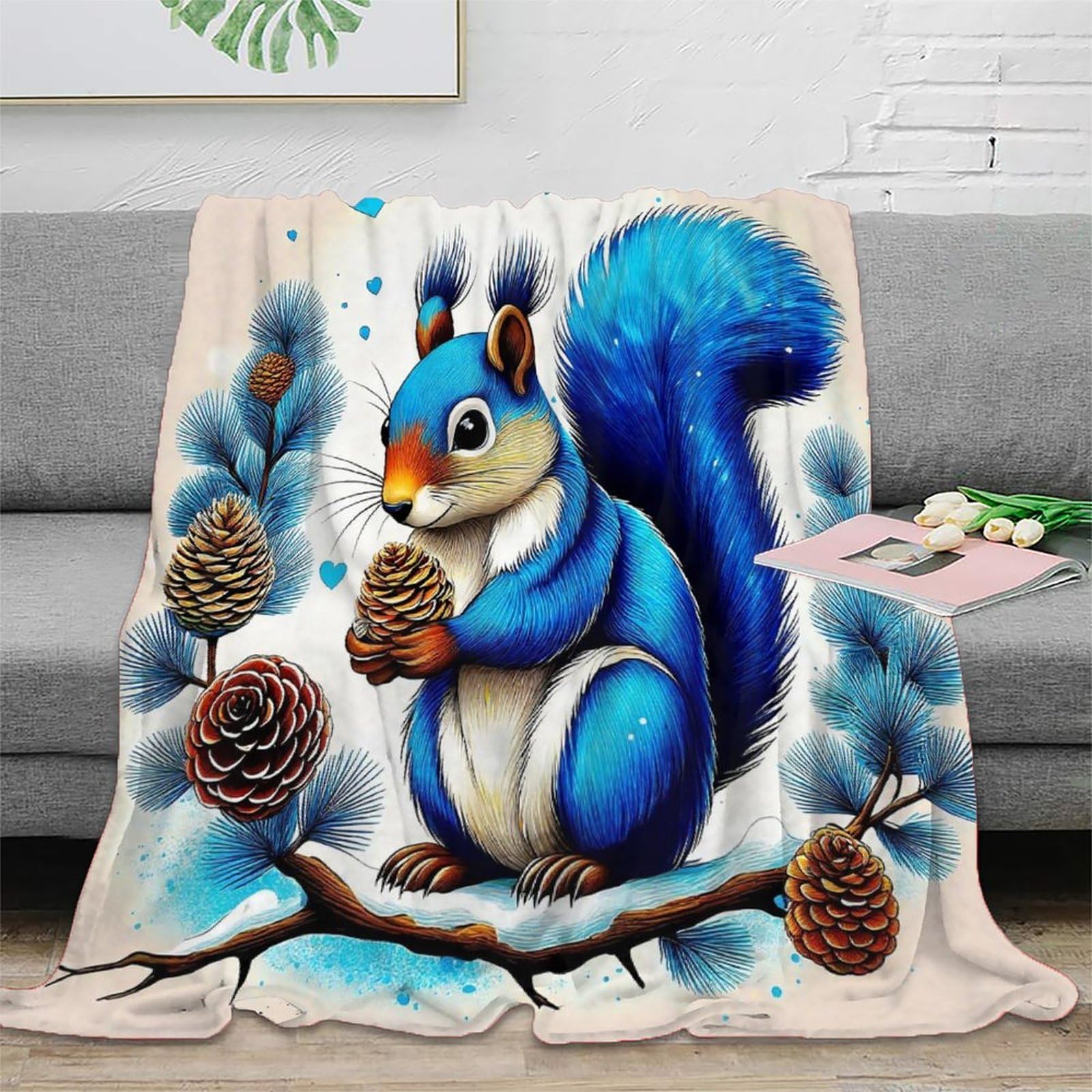 Couverture écureuil anti-froid pour mieux dormir hiver lit adulte douillet