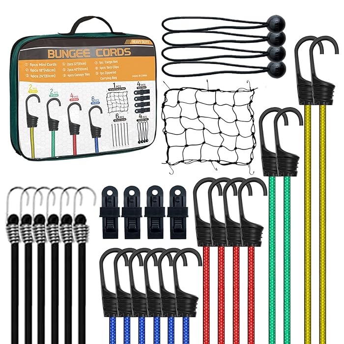 Buy Bungee Cords Heavy Duty Outdoor,Cords with Hooks 30 Piece Set