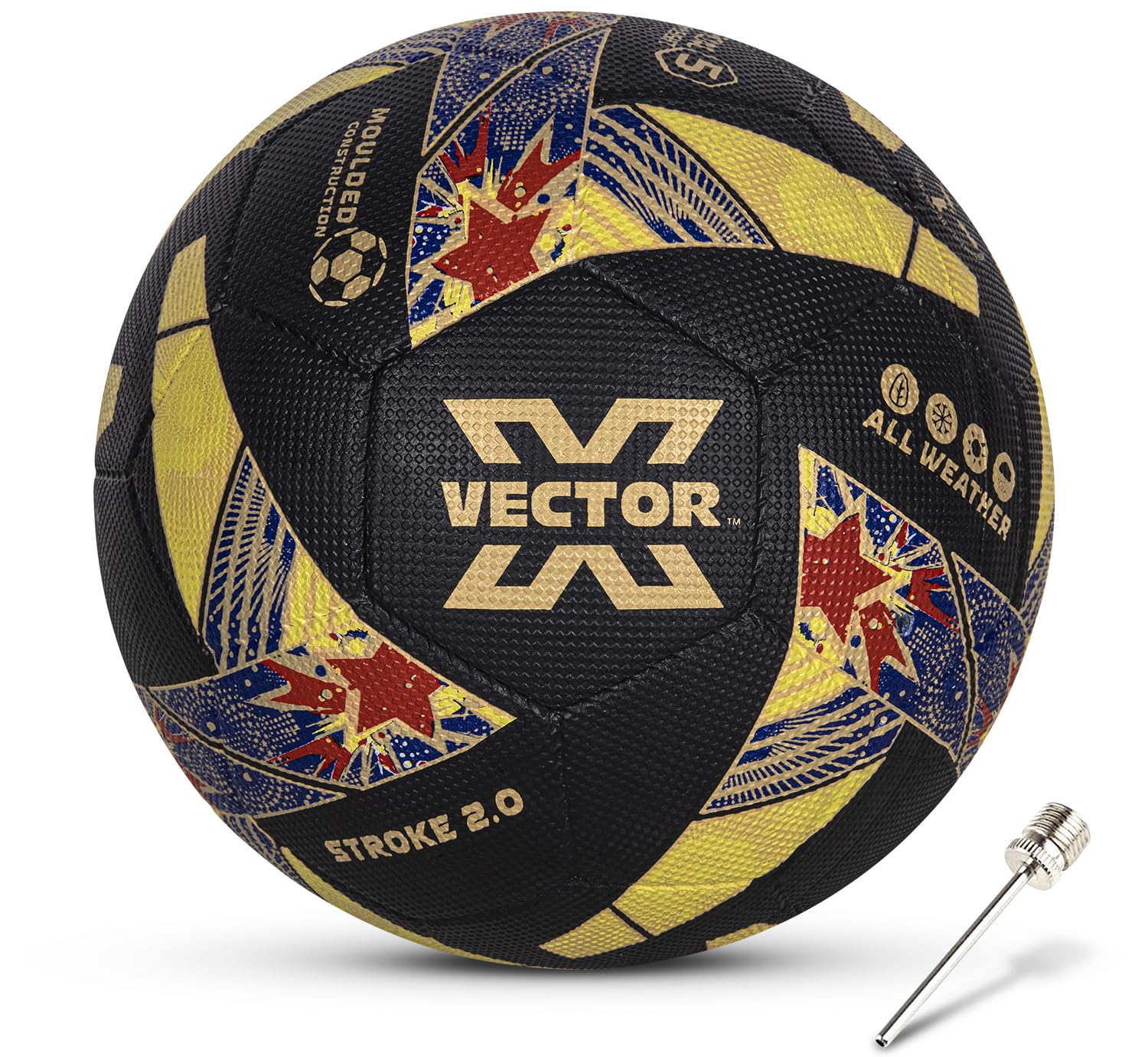 Vector X Stroke Machine Stitched Football Rubber Moulded Soccer Ball-image-34