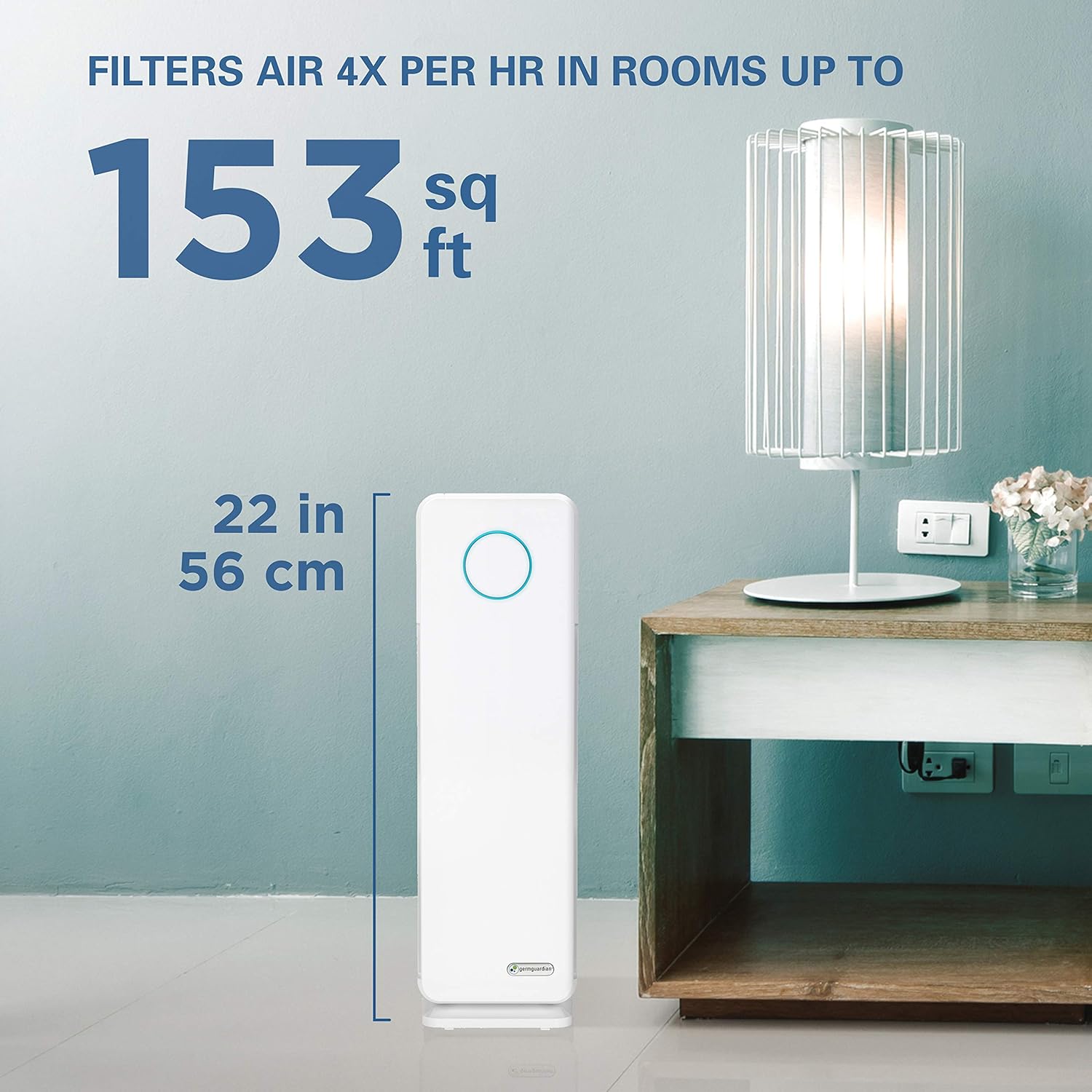 Frее Shірріng оƒƒеr Germ Guardian AC4300WPT 22” 3-in-1 True HEPA Filter Air Purifier for Home and Pets, Full Rooms, UV-C Sanitizer, Filters Allergies, Smoke, Dust, Dander, & Odor, 3-Yr Wty, GermGuardian, White