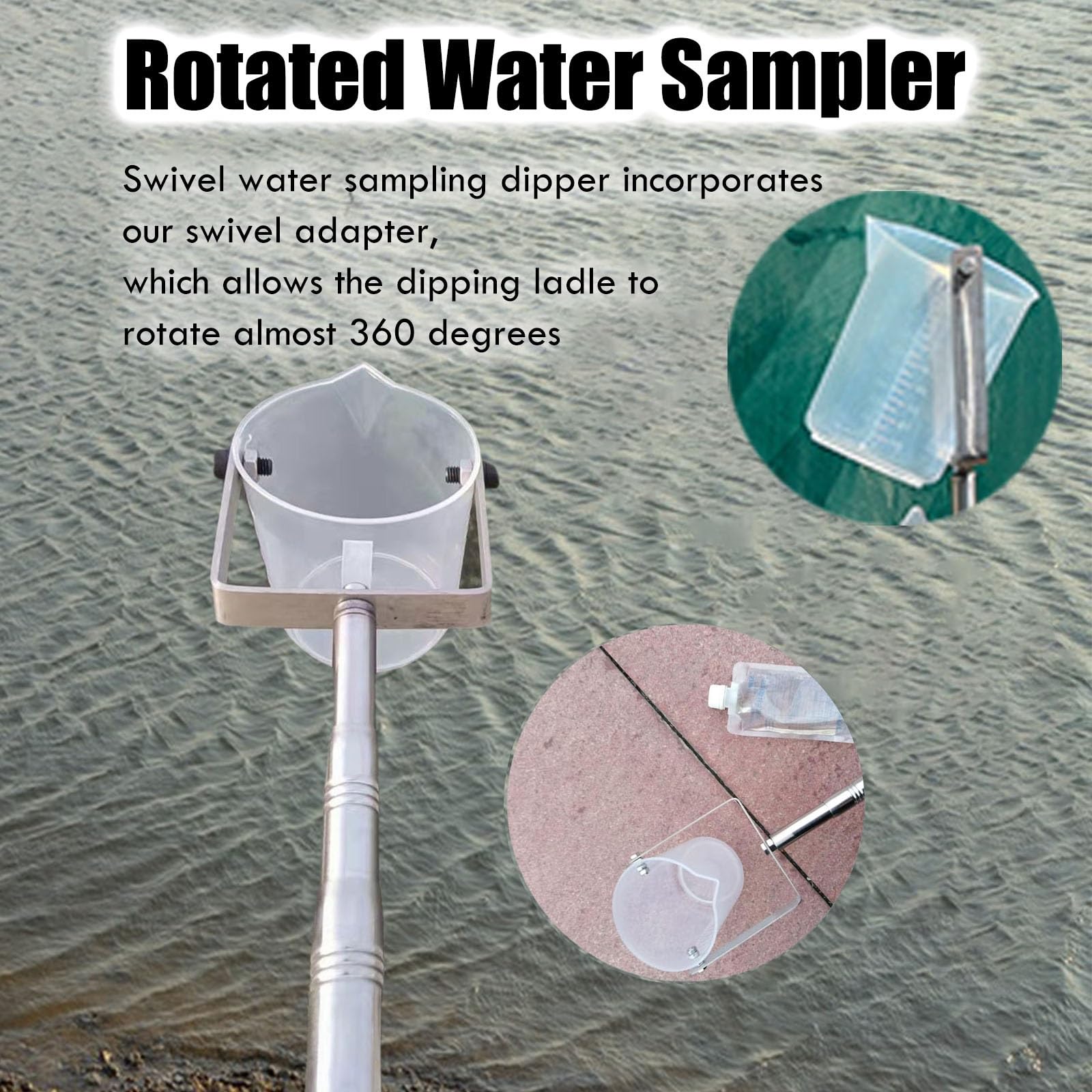 Kit campionatore d'acqua portatile per una raccolta efficiente di liquidi in stagni, fiumi e piscine, ideale per analisi delle sospensioni e test della testa di pozzo