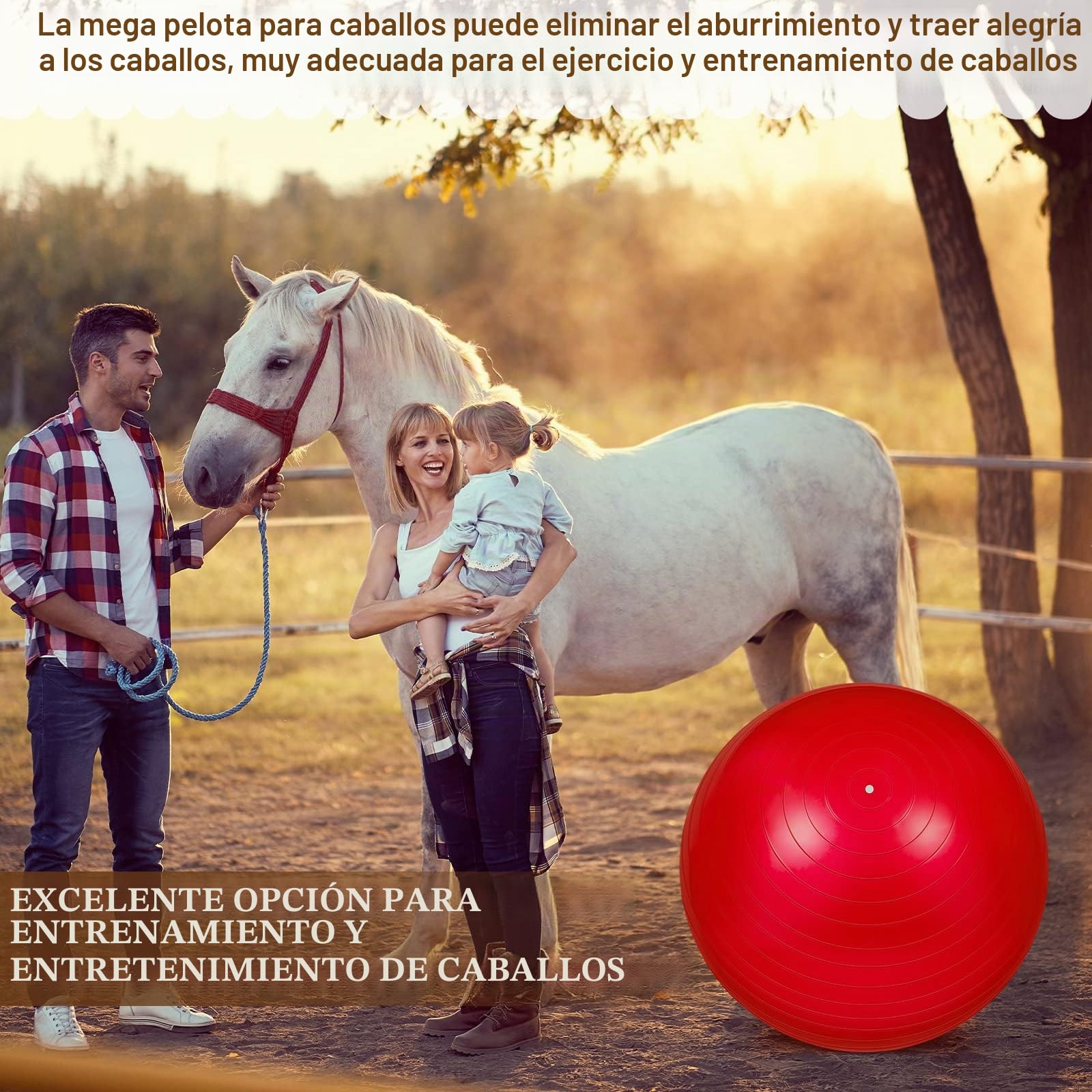 Sotiff 2 Pelotas de fútbol Gigantes de 40 Pulgadas para Jugar a Caballos Grandes, Color Azul y Rojo