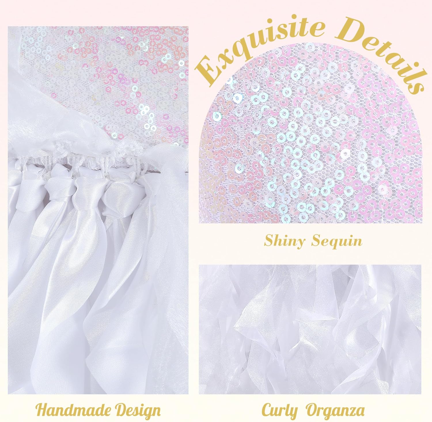 Sequin Tutu Dress for Girls Sparkly Fairy Birthday Party Dress Tulle Princess Dresses for Kids Prom Sneaker Ball Gown - Image 6