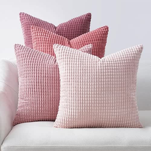 Topfinel Aesthetic Pink Room Decor Throw Pillows Covers for Couch