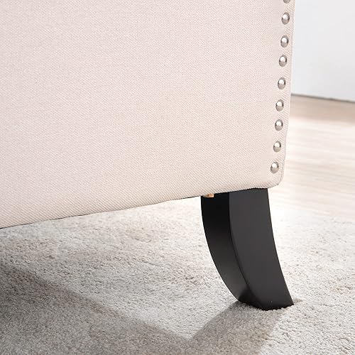 Miniatura 7 de Silla reclinable individual con empuje hacia atrás sistema de pie doble función de 27 pulgadas de ancho silla de ala manual para oficina estudio