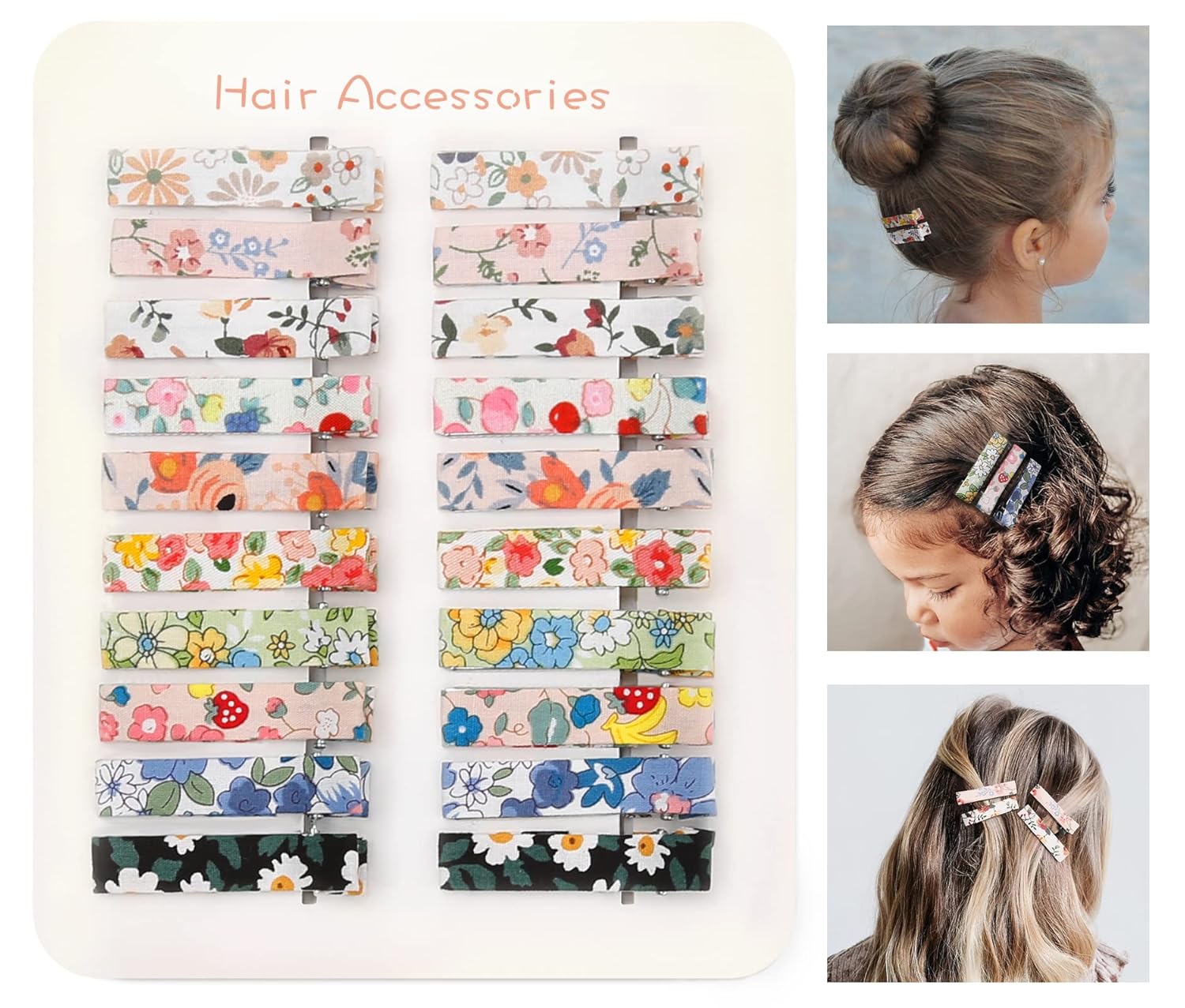 20 Packs Cute Baby Hair Clips, Flower Small Barrettes Hair