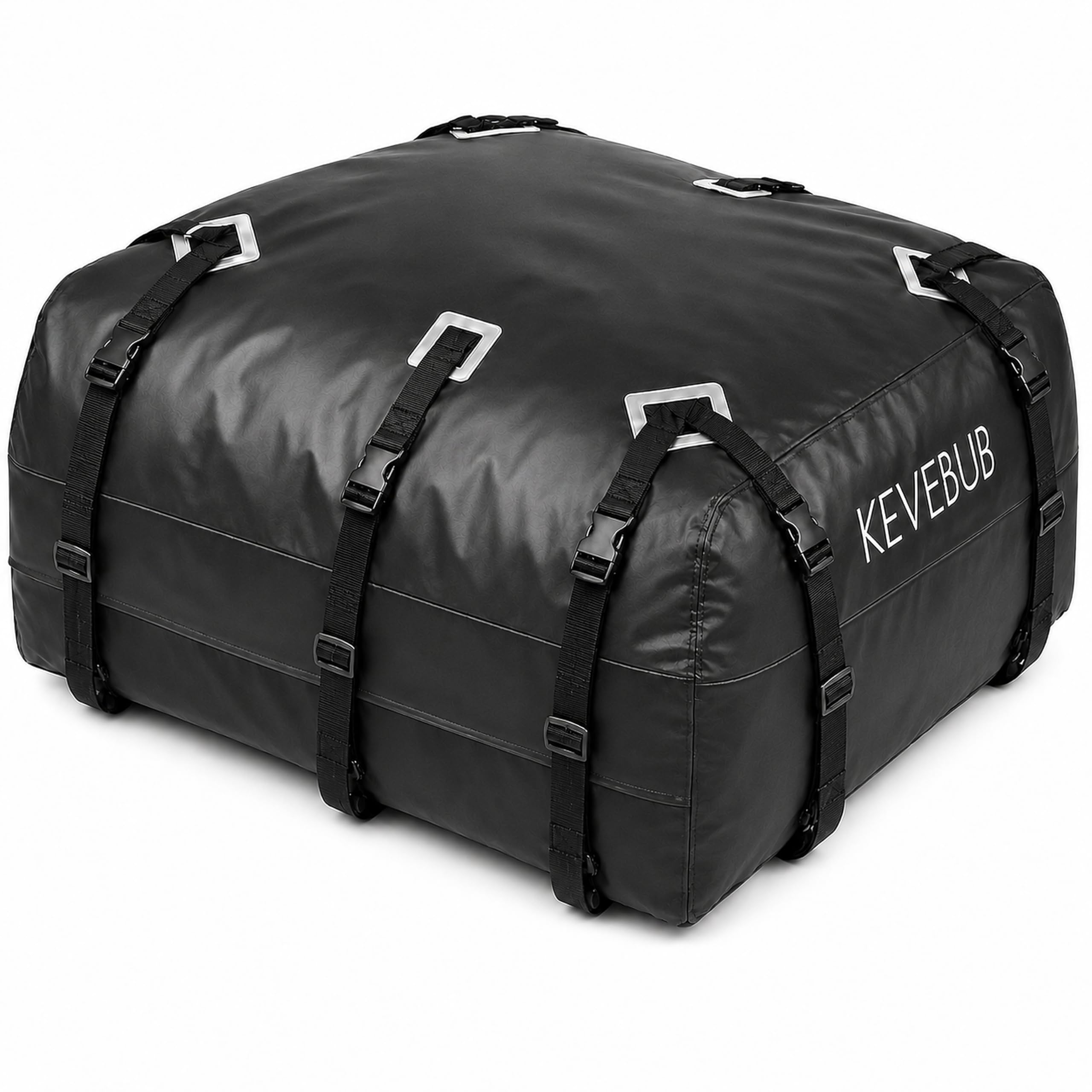 Autodachtasche 600L/21 Cu Ft wasserdicht, Faltbare Dachbox Auto aus 800D PVC, für Fahrzeuge mit/ohne Dachträger, mit Antirutschmatte, 6 Türhaken, Zahlenschloss & Tragetasche