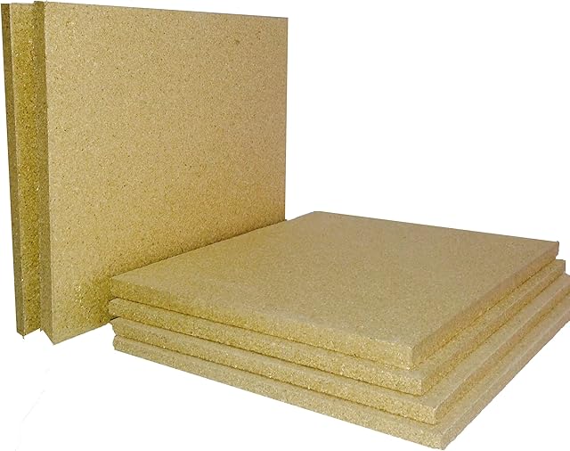 HD Spec Firebrick Fire Board Heat Proof Brick Vermiculite Fireboard 250mm X 610mm In Coals 4 You Branded Packaging, Beige, vermboard250