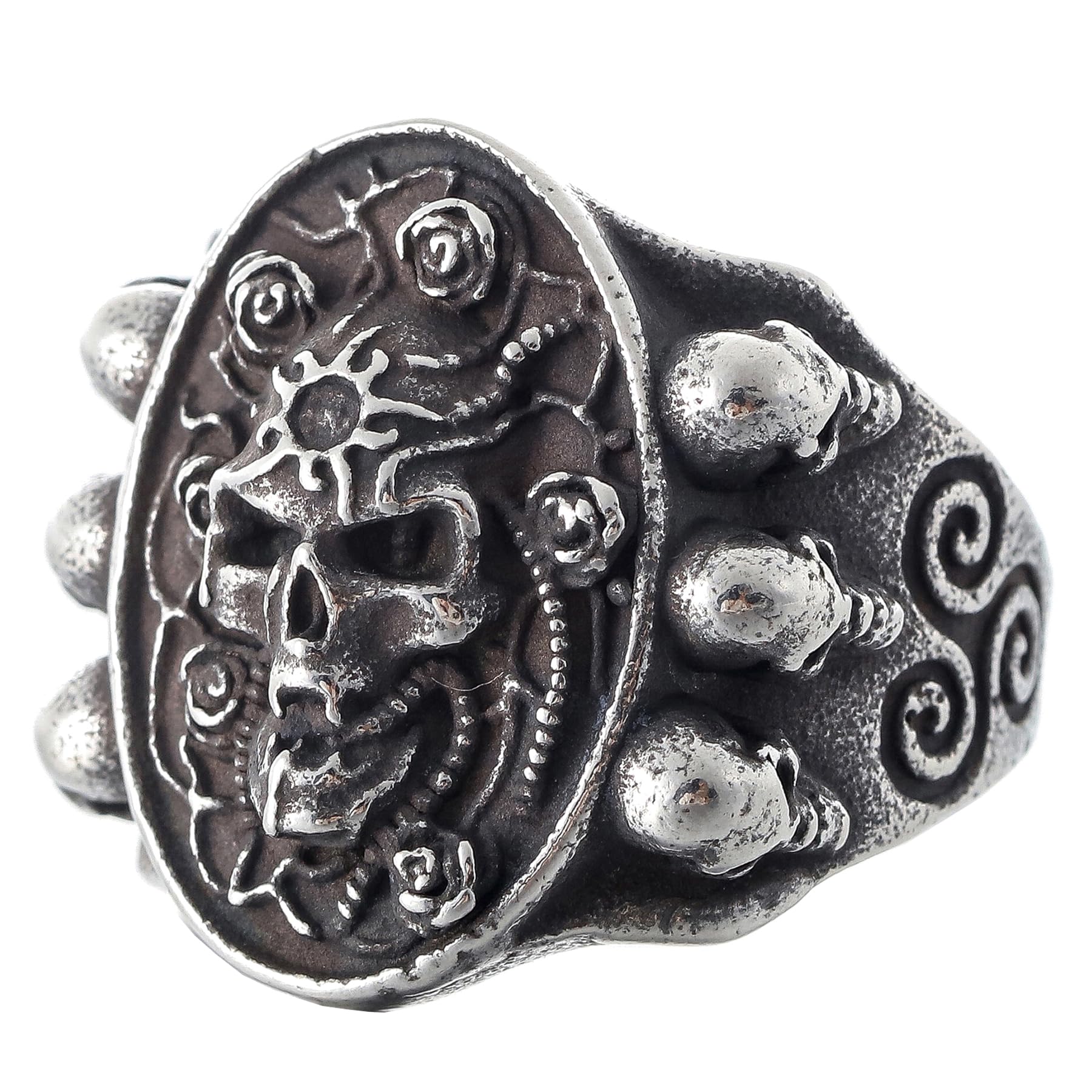 2023 Skull Ring Cool Evil Death Punk Rock Stainless Steel Rings Aly Style Jewelry