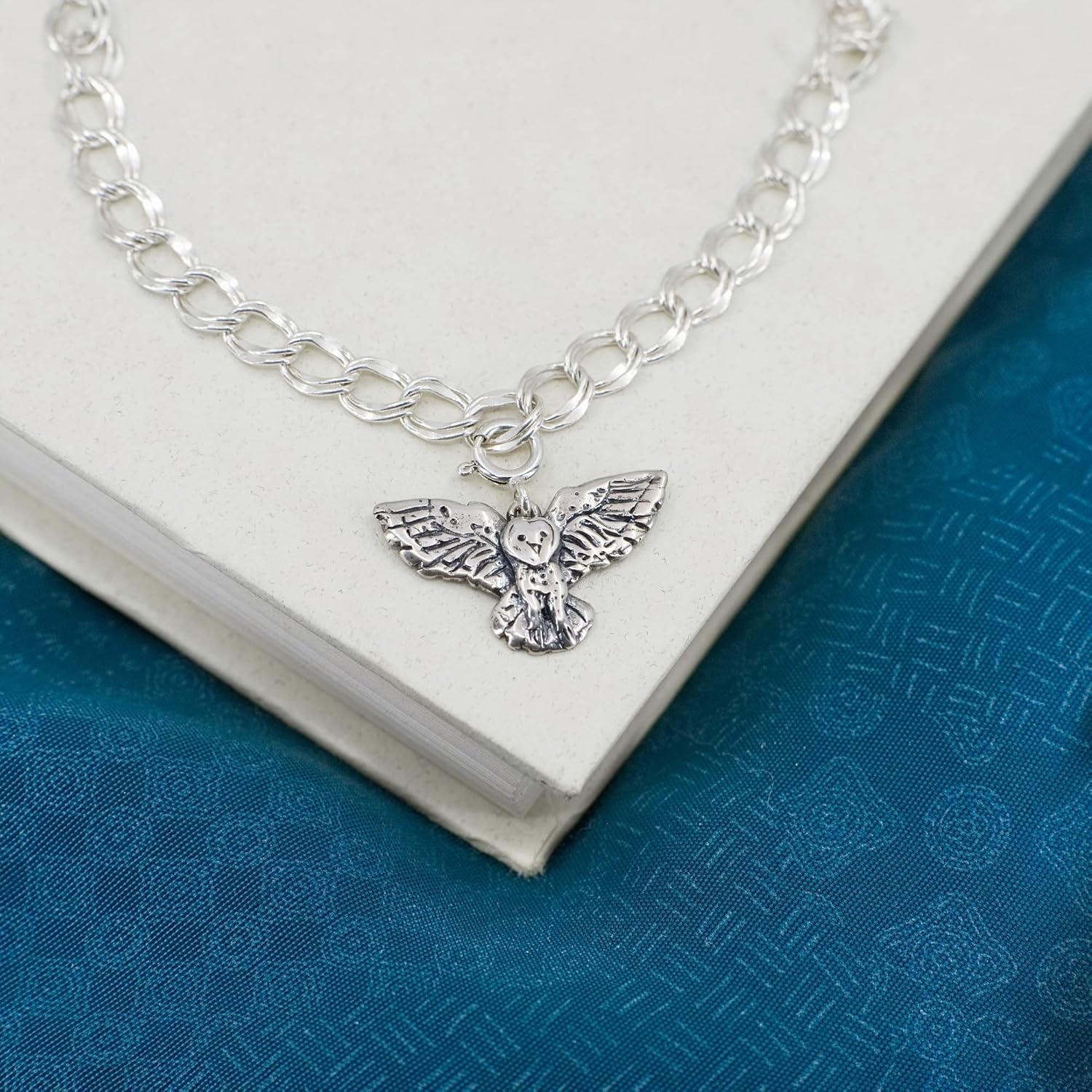 Sterling Silver Owl Flying Charm Handcrafted in the USA