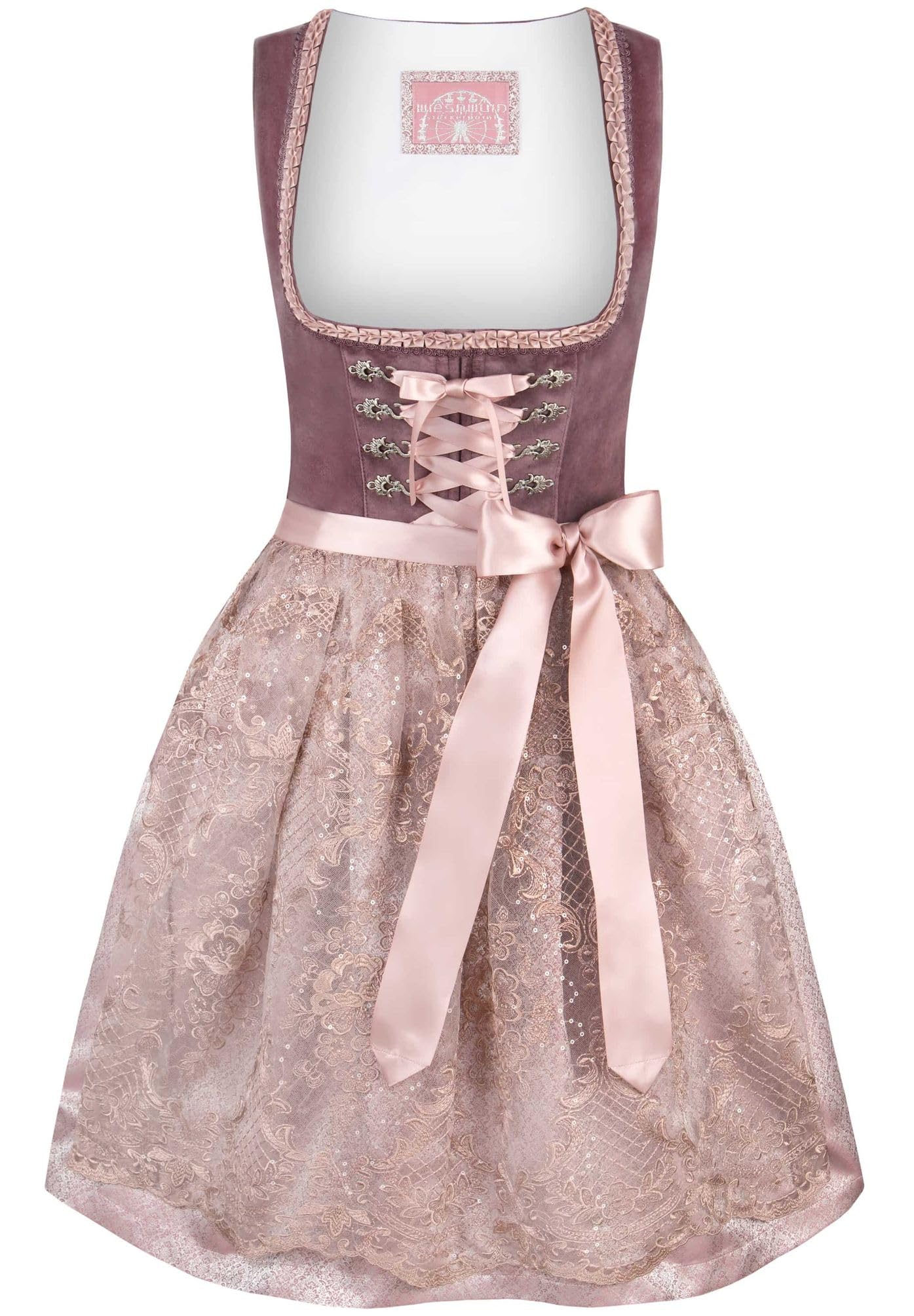 Stockerpoint Damen Dirndl Loredana I Größe 30-44 I Bequemes Trachtenkleid mit Schürze & liebevollen Details I Bequem & pflegeleicht I Perfekt für Trachten & Festlichkeiten