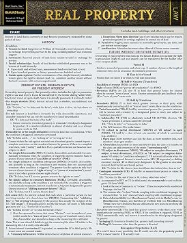 Real Property: a QuickStudy Laminated Law Reference & BAR Exam Study Guide