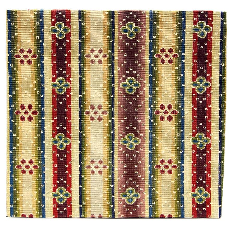 ねん金綴錦　茶道用古帛紗【未使用品】 未使用 茶道 古帛紗 紅牙揆鏤尺文錦 古袱紗 古服紗 茶道具 お茶