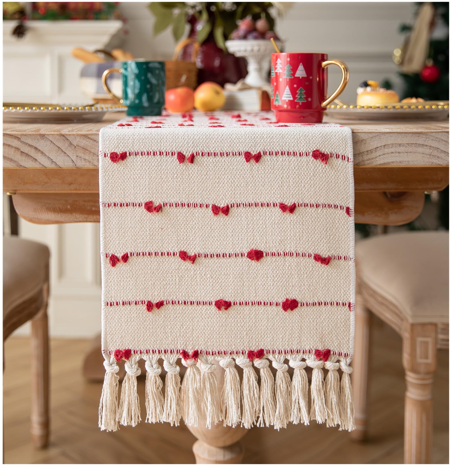 Amazon.com: Caflife Christmas Table Runner 108 Inchs Long for