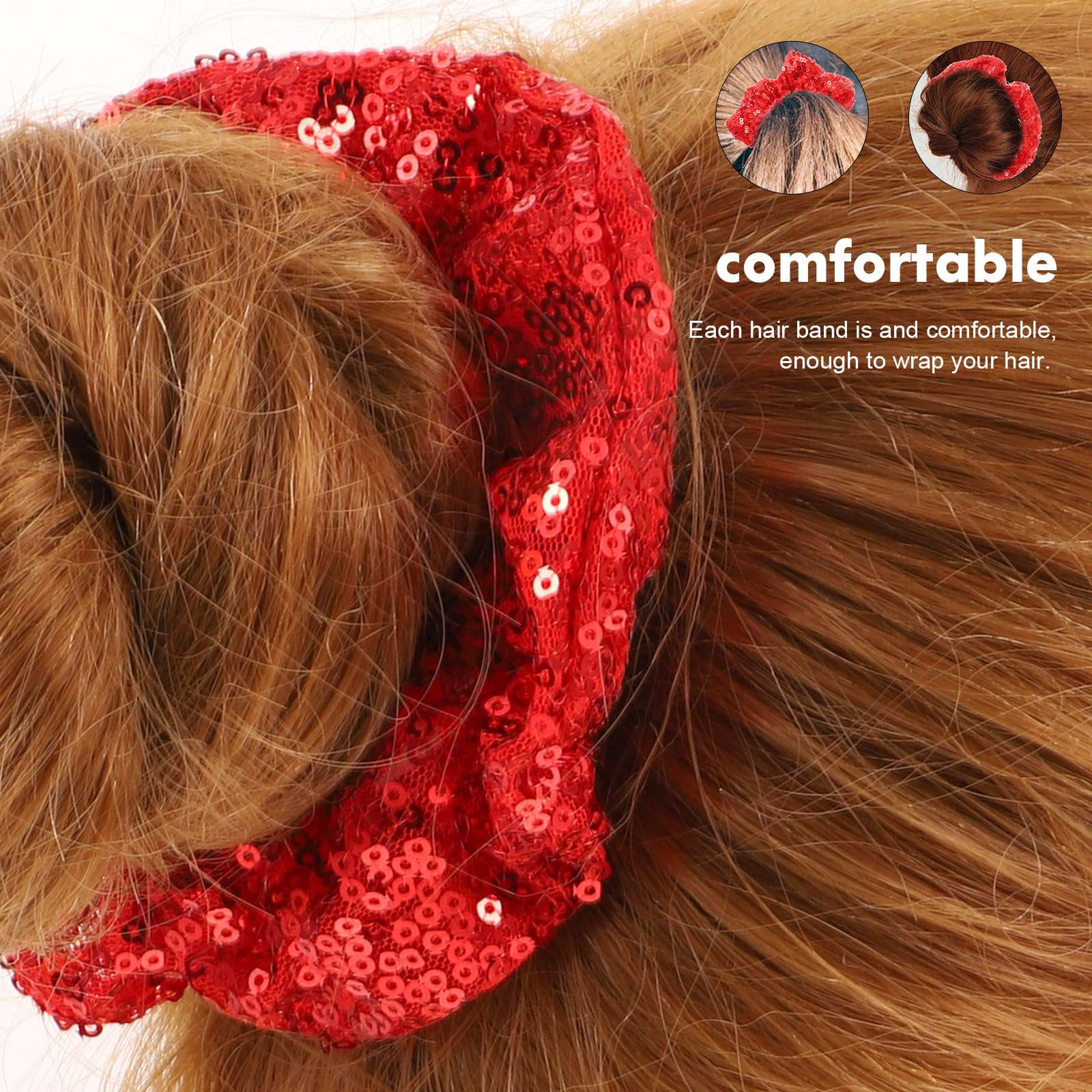 minkissy 4PCS Red Christmas Hair Ties - Image 4