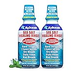 2 Pack H2Ocean Healing Rinse Mouthwash- Great Tasting Sea Salt & Xylitol Mouth Wash for Fresh Breath & Dry Mouth - Alcohol & Fluoride Free - Arctic Ocean Mint 16oz