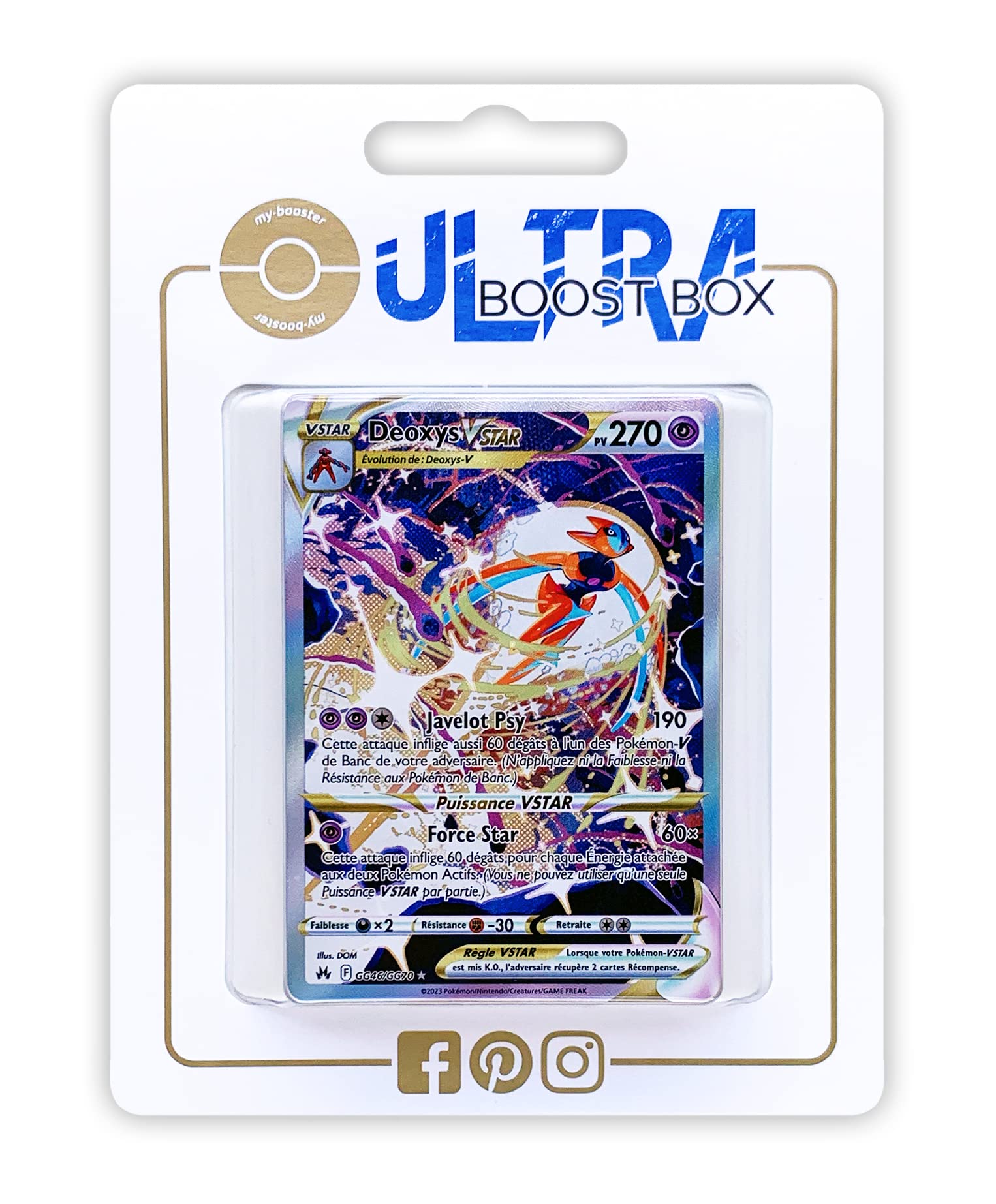 Deoxys VSTAR GG46/GG70 Alternative Shiny Pokémon Gallery - Ultraboost X  Epée et Bouclier 12.5 Zénith Suprême
