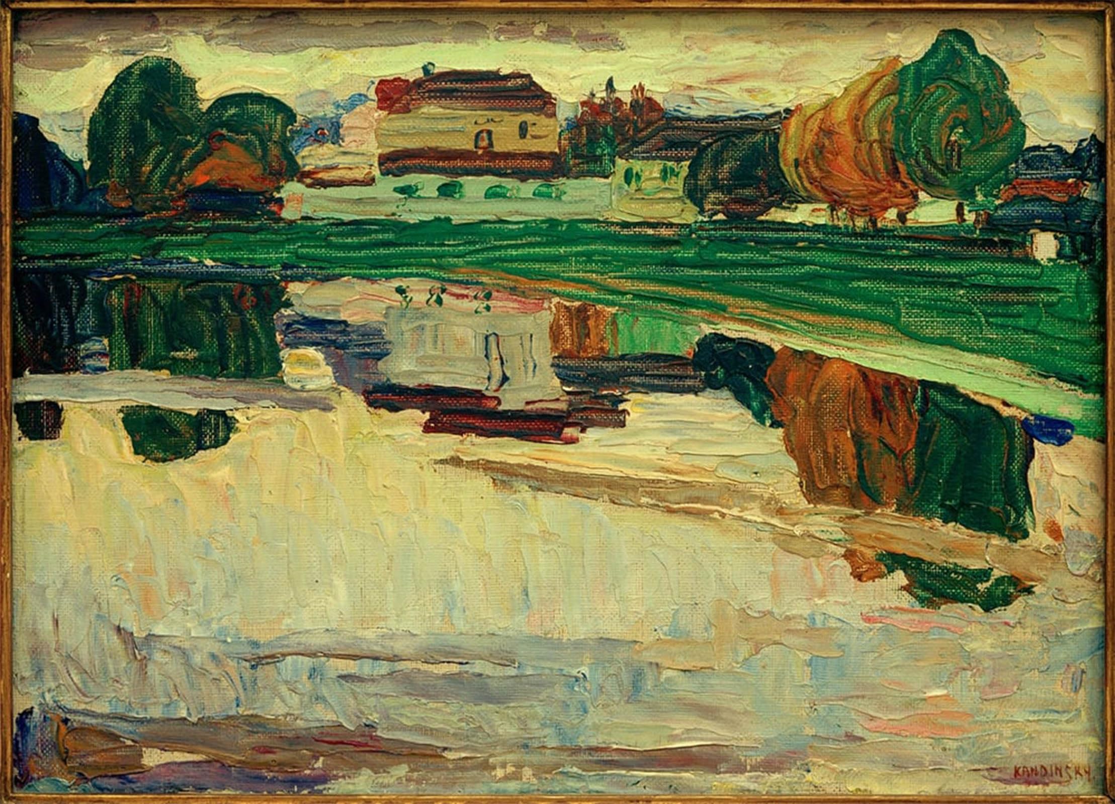 ARTXLXXBN Famous Art Print Poster Vintage Wall Art Nymphenburg by Wassily Kandinsky Canvas Art Poster for Home Decor 60x90cm