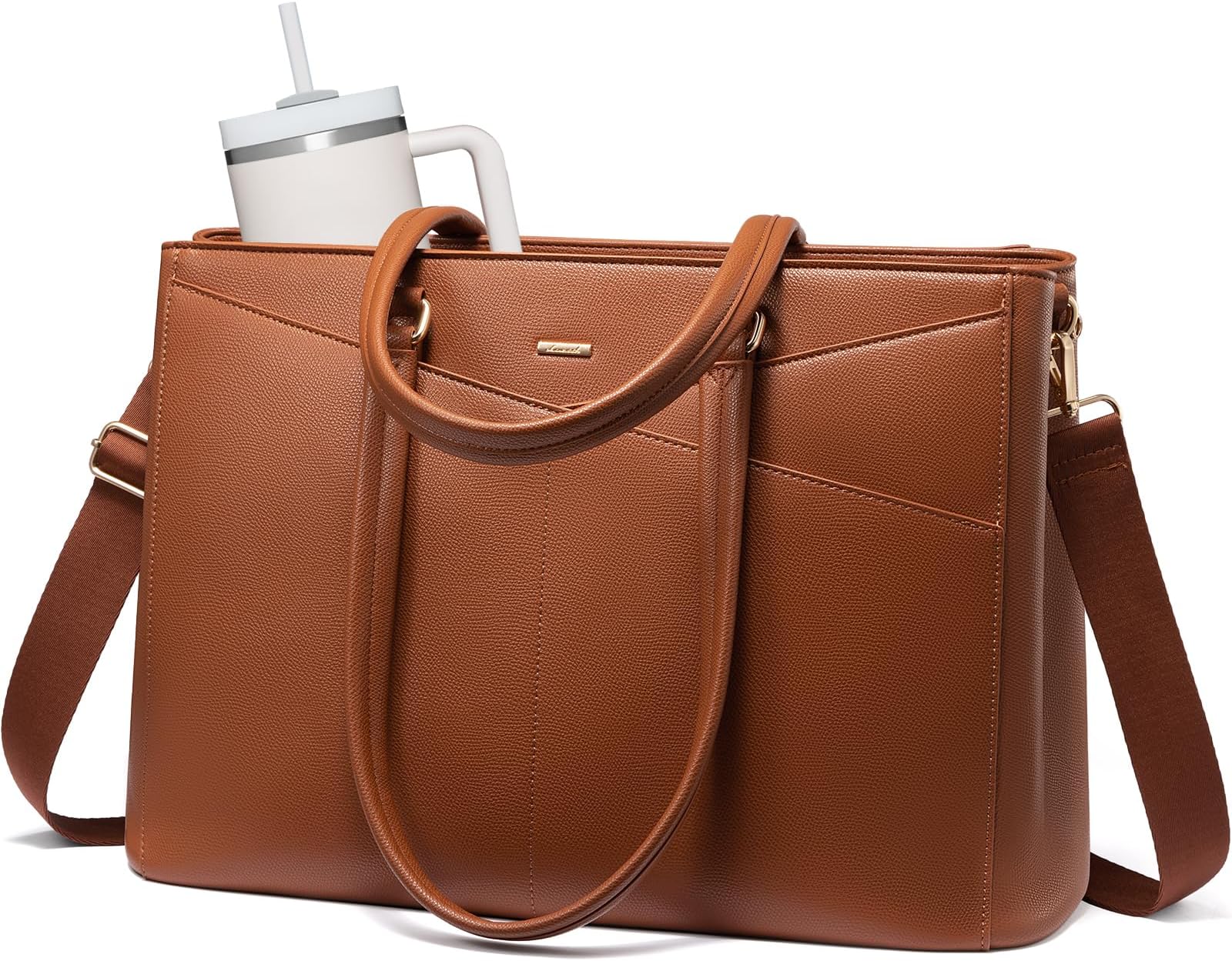 [LOVEVOOK] Laptop Bag for Women Tote Bags Waterproof Leather Briefcase Computer Women Business Office Work Bag