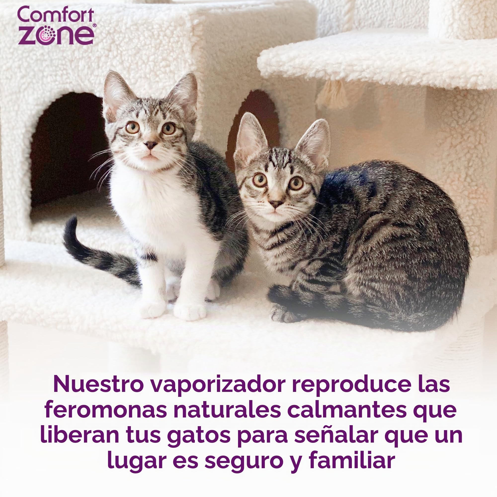 Pack Eco de 4 recambios para difusor Comfort Zone (120 días) – feromonas: Reduce el estrés, el Marcado urinario, Las garadas y Otros comportamientos problemáticos.