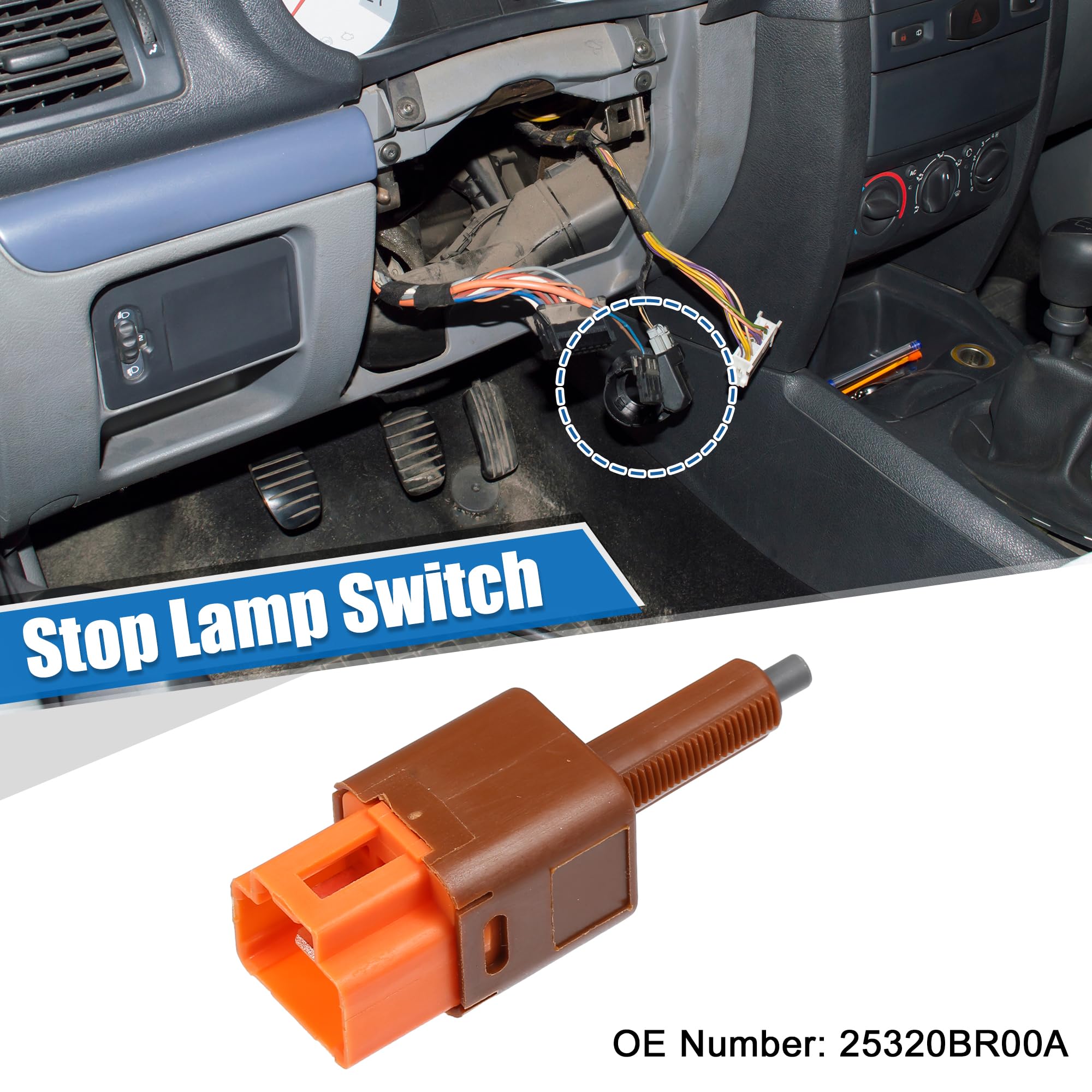 X AUTOHAUX Interruttore luce freno interruttore lampada stop per Nissan Qashqai 1.5 dCi 2010-2014 No.25320BR00A