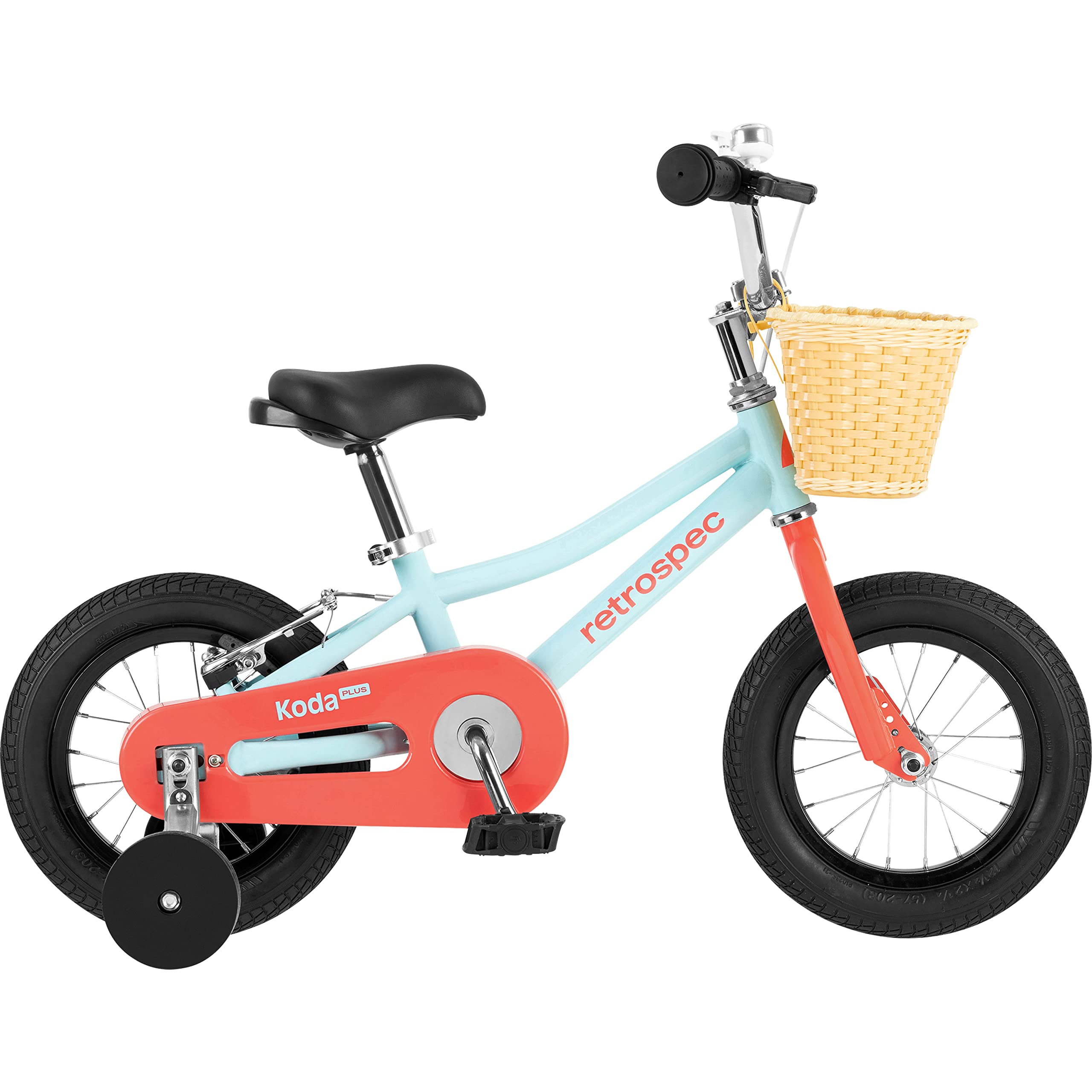 RetrospecKoda Plus Kids Bike for Boys & Girls Ages 2-3 Years - 12" Children's Bicycle, Adjustable Seat & Handlebars, Removable Training Wheels, Front Hand Brakes, Rear Coaster Brake & Safety Bell