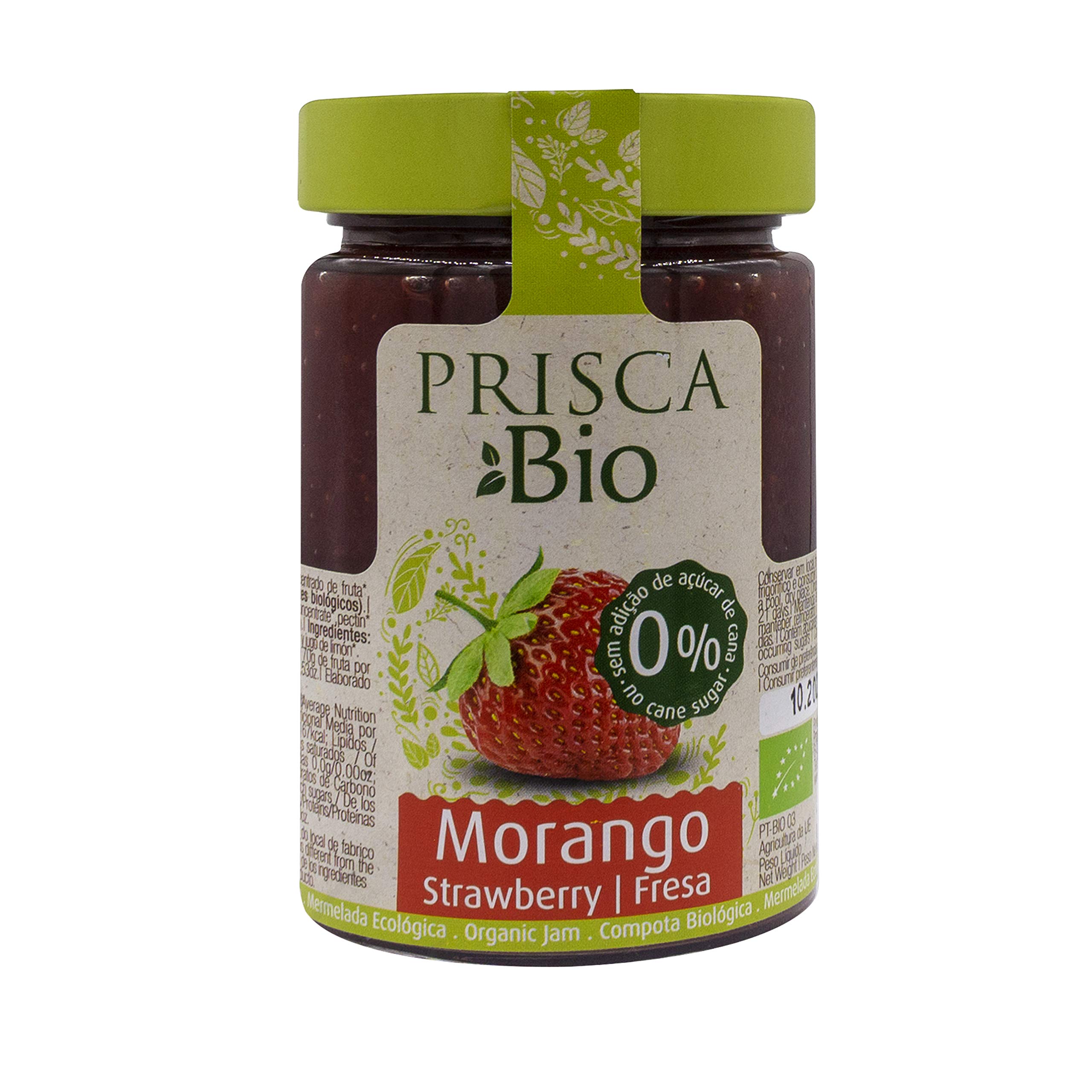 Confitures 100% biologiques de Framboise - Fruits Rouges - Fraise - Sans sucre ajouté - Produit biologique certifié - Emballage de 3 unités de 240 gr chacune